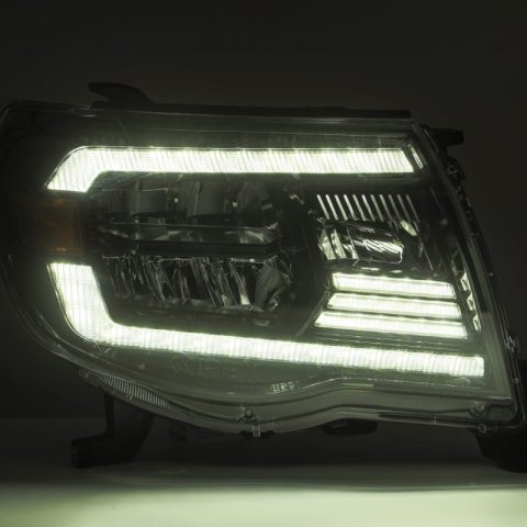 AlphaRex 05-11 Toyota Tacoma LUXX Crystal Headlights Plank Style Design Black w/Activation Light/DRL thumbnail 4
