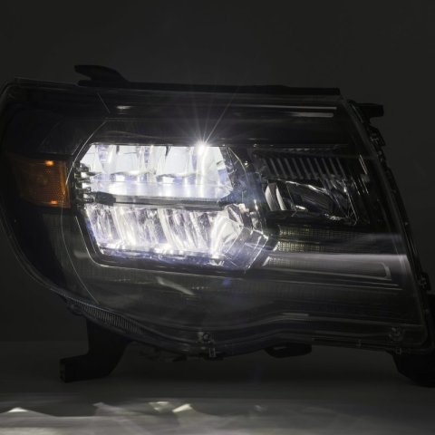 AlphaRex 05-11 Toyota Tacoma LUXX Crystal Headlights Plank Style Design Black w/Activation Light/DRL thumbnail 5