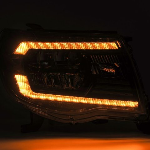 AlphaRex 05-11 Toyota Tacoma LUXX Crystal Headlights Plank Style Design Black w/Activation Light/DRL thumbnail 6