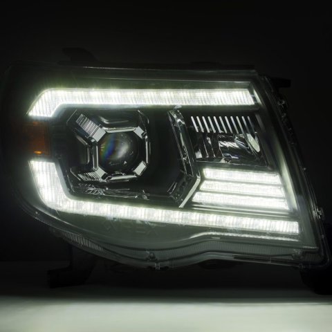 AlphaRex 05-11 Toyota Tacoma PRO-Series Projector Headlights Plank Style Design Chrome w/DRL thumbnail 5