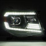 AlphaRex 05-11 Toyota Tacoma PRO-Series Projector Headlights Plank Style Design Black w/DRL thumbnail 5