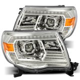 AlphaRex 05-11 Toyota Tacoma LUXX LED Projector Headlights Plank Style Chrome w/Activation Light/DRL thumbnail 1