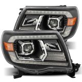 AlphaRex 05-11 Toyota Tacoma LUXX LED Projector Headlights Plank Style Black w/Activ Light and DRL thumbnail 2