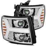 AlphaRex 07-13 Chevy 1500 LUXX LED Proj Headlights Plank Design Chrome w/ Activ Light/Seq Signal/DRL thumbnail 8