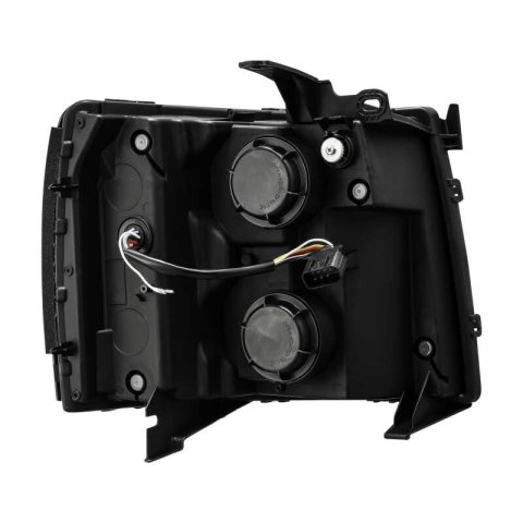 AlphaRex 07-13 Chevy 1500 LUXX LED Proj Headlights Plank Style Jet Blk w/ Activ Light/Seq Signal/DRL thumbnail 2