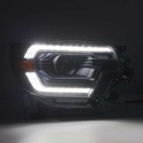 AlphaRex 12-15 Toyota Tacoma PRO-Series Projector Headlights Plank Style Black w/DRL thumbnail 2