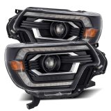AlphaRex 12-15 Toyota Tacoma LUXX LED Projector Headlights Plank Style Black w/DRL thumbnail 2