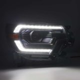 AlphaRex 12-15 Toyota Tacoma LUXX LED Projector Headlights Plank Style Black w/DRL thumbnail 6