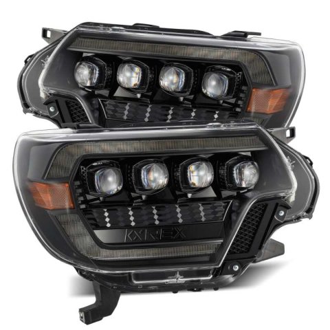 AlphaRex 12-15 Toyota Tacoma NOVA LED Proj Headlights Plank Alpha Blk w/Activ Light/Seq Signal/DRL thumbnail 1