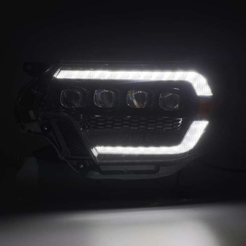 AlphaRex 12-15 Toyota Tacoma NOVA LED Proj Headlights Plank Style Black w/Activ Light/Seq Signal/DRL thumbnail 2
