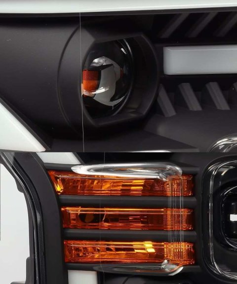 AlphaRex 15-17 Ford F-150 LUXX LED Projector Headlights Plank Style Alpha Blk w/Activ Light/DRL thumbnail 2