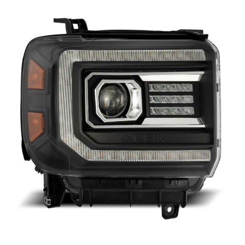 AlphaRex 14-18 GMC Sierra PRO-Series Proj Headlights Plank Style Black w/Activ Light/Seq Signal/DRL thumbnail 3
