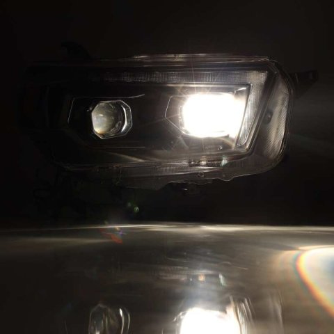 AlphaRex 10-13 Toyota 4Runner PRO-Series Proj Headlights Plank Style Alpha Blk w/Seq Signal/DRL thumbnail 8