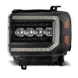 AlphaRex 14-18 GMC Sierra NOVA LED Proj Headlights Plank Style Black w/Activ Light/Seq Signal/DRL thumbnail 3