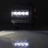 AlphaRex 14-18 GMC Sierra NOVA LED Proj Headlights Plank Style Black w/Activ Light/Seq Signal/DRL thumbnail 5
