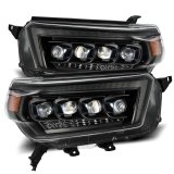 AlphaRex 10-13 Toyota 4Runner NOVA LED Proj Headlights Plank Style Alpha Black w/Seq Signal/DRL thumbnail 1