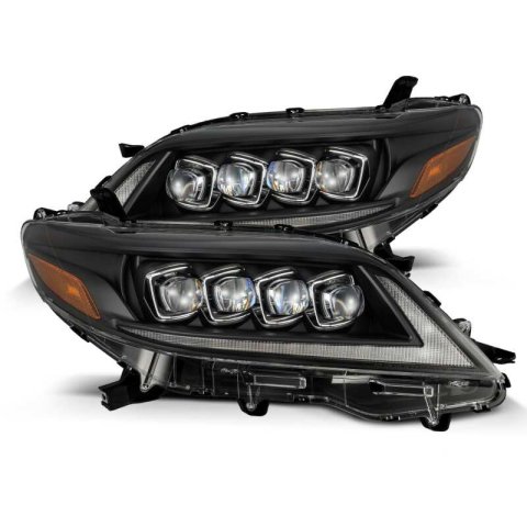 AlphaRex 2011+ Toyota Sienna NOVA LED Proj Headlights Plank Style Black w/Activ Light/Seq Signal/DRL thumbnail 2