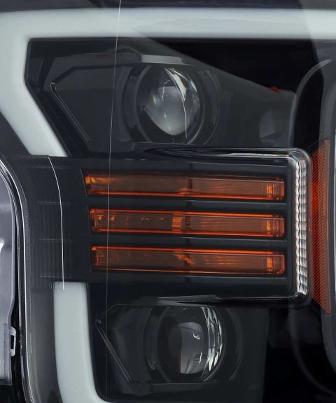 AlphaRex 18-20 Ford F-150 LUXX LED Proj Headlights Plank Style Jet Blk w/Activ Light/Seq Signal/DRL thumbnail 3