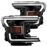 AlphaRex 18-20 Ford F-150 LUXX Style Projector Headlights Alpha Black w/Activation Light/DRL thumbnail 2