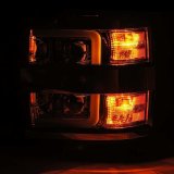 AlphaRex 15-19 Chevy 2500HD PRO-Series Proj Headlights Plank Style Blk w/Activ Light/Seq Signal/DRL thumbnail 5