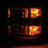 AlphaRex 15-19 Chevy 2500HD PRO-Series Proj Headlights Plank Style Blk w/Activ Light/Seq Signal/DRL thumbnail 8