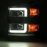 AlphaRex 15-19 Chevy 2500HD PRO-Series Proj Headlights Plank Style Blk w/Activ Light/Seq Signal/DRL thumbnail 9