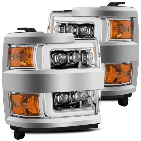 AlphaRex 15-18 Chevy 2500HD NOVA LED Proj Headlights Plank Style Chrome w/Activ Light/Seq Signal/DRL thumbnail 2