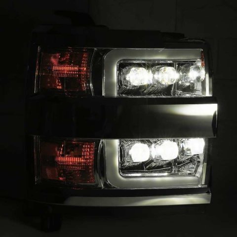 AlphaRex 15-18 Chevy 2500HD NOVA LED Proj Headlights Plank Style Chrome w/Activ Light/Seq Signal/DRL thumbnail 4