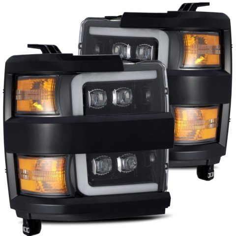 AlphaRex 15-18 Chevy 2500HD NOVA LED Proj Headlight Plank Style Jet Blk w/Activ Light/Seq Signal/DRL thumbnail 4