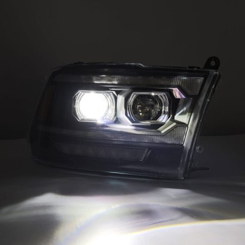 AlphaRex 09-18 Dodge Ram 2500 LUXX LED Proj Headlights Plank Style Blk w/Activ Light/Seq Signal/DRL thumbnail 9