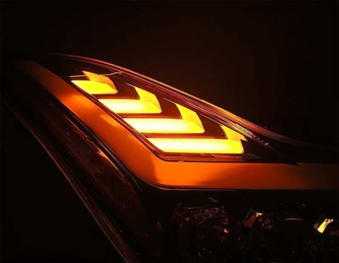 AlphaRex 08-13 Infiniti G37 Coupe SD NOVA LED Proj Headlights Plank Gloss Blk w/Activ Light/Seq Sig thumbnail 4