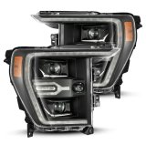 AlphaRex 21-22 Ford F150 Luxx-Series Projector Headlights Black w/Activ Light/Seq Signal thumbnail 2