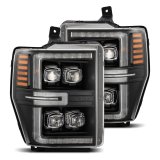 AlphaRex 08-10 Ford F250-550 NOVA-Series LED Projector Headlights Black w/Activ Light/Seq Signal thumbnail 1