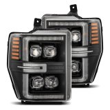 AlphaRex 08-10 Ford F250-550 NOVA-Series LED Projector Headlights Black w/Activ Light/Seq Signal thumbnail 2