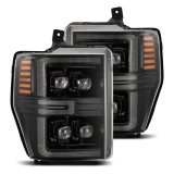 AlphaRex 08-10 Ford F250-550 NOVA-Series LED Projector Headlights Alpha-Blk w/Activ Light/Seq Signal thumbnail 2