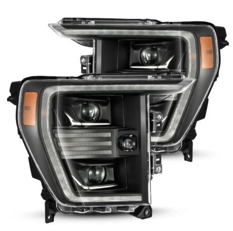 AlphaRex 21-22 Ford F150 PRO-Series Projector headlights Black w/Activ Light/Seq Signal thumbnail 2