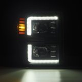 AlphaRex 08-10 Ford F250-550 PRO-Series Projector headlights Black w/Activ Light/Seq Signal thumbnail 6