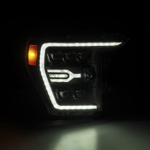 AlphaRex 21-22 Ford F-150 NOVA LED Proj Headlights Plank Style Blk w/Activ Light/Seq Signal thumbnail 5