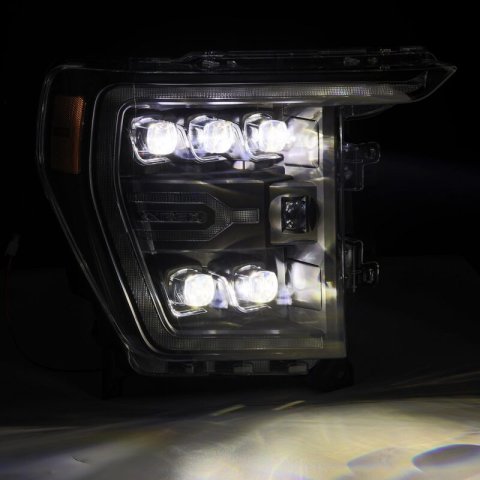 AlphaRex 21-22 Ford F-150 NOVA LED Proj Headlights Plank Style Blk w/Activ Light/Seq Signal thumbnail 6