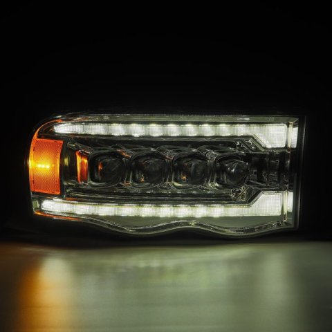 AlphaRex 02-05 Dodge Ram 1500 NOVA LED Proj Headlights Plank Style Chrome w/Activ Light/Seq Signal thumbnail 3