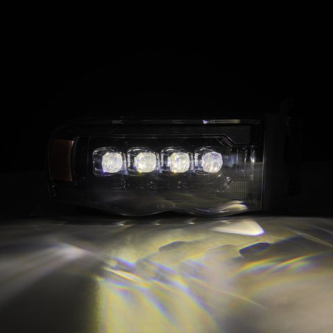 AlphaRex 02-05 Dodge Ram 1500 NOVA LED Proj Headlights Alpha Black w/Activ Light/Seq Signal thumbnail 3