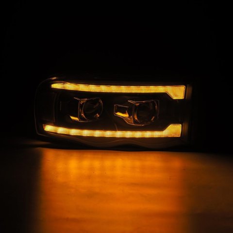 AlphaRex 02-05 Dodge Ram 1500 PRO-Series Projector Headlights Plank Style Chrome w/Seq Signal thumbnail 4