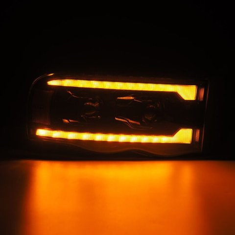 AlphaRex 02-05 Dodge Ram 1500 PRO-Series Projector Headlights Plank Style Alpha Black w/Seq Signal thumbnail 7
