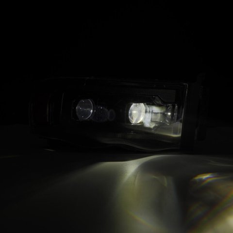 AlphaRex 02-05 Dodge Ram 1500 PRO-Series Projector Headlights Plank Style Alpha Black w/Seq Signal thumbnail 8