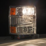 AlphaRex 14-15 Chevy 1500 PRO-Series Projector Headlights Chrome w/Sequential Signal & DRL thumbnail 4