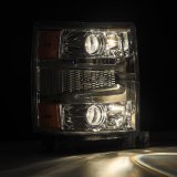 AlphaRex 14-15 Chevy 1500 PRO-Series Projector Headlights Chrome w/Sequential Signal & DRL thumbnail 5
