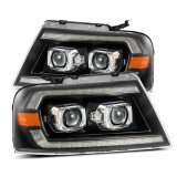 AlphaRex 04-08 Ford F150 PRO-Series Projector Headlights Alpha-Black w/ Sequential Signal and DRL thumbnail 2