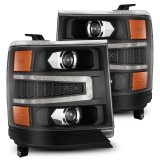 AlphaRex 16-18 Chevy 1500HD LUXX LED Proj Headlights BK w/Seq Actvn Light / SeqSig (Req PN 810023) thumbnail 1