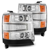 AlphaRex 16-18 Chevy 1500HD LUXX LED Proj Headlights Chrome w/Seq Actv Lgt / Seq Sig (Req PN 810023) thumbnail 2