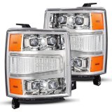 AlphaRex 04-15 Chevy 1500HD NOVA-Series LED Proj Headlights Chrome w/Activ Light/Seq Signal & SB DRL thumbnail 2